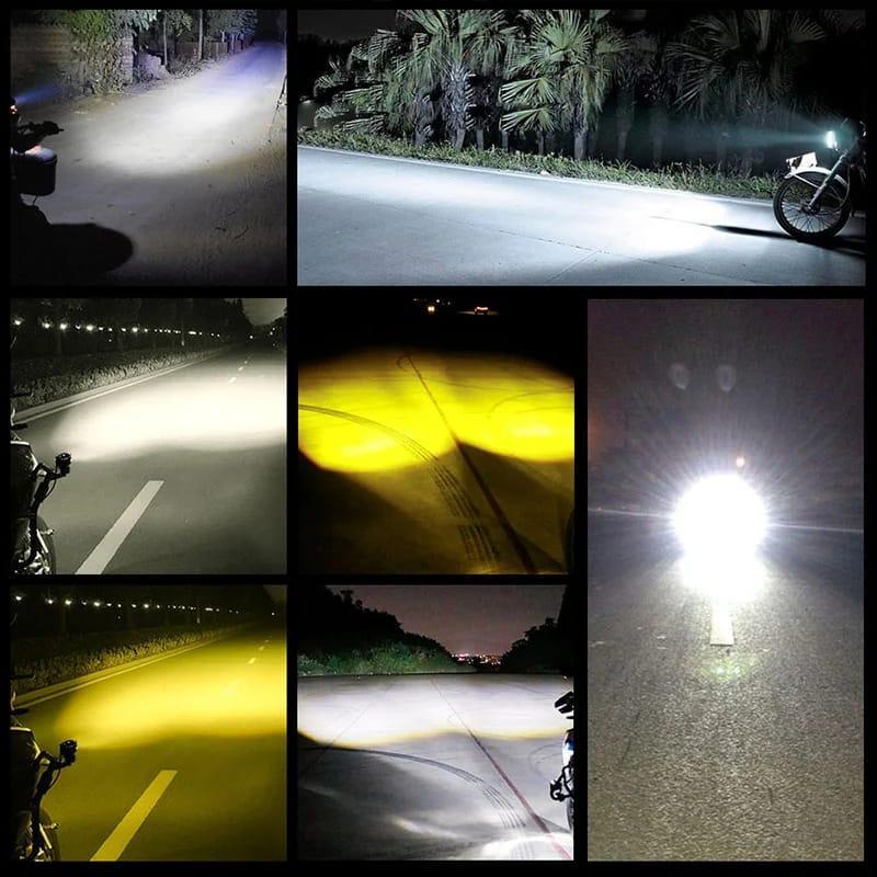 2 Pcs With Button Fog Light Yellow & White