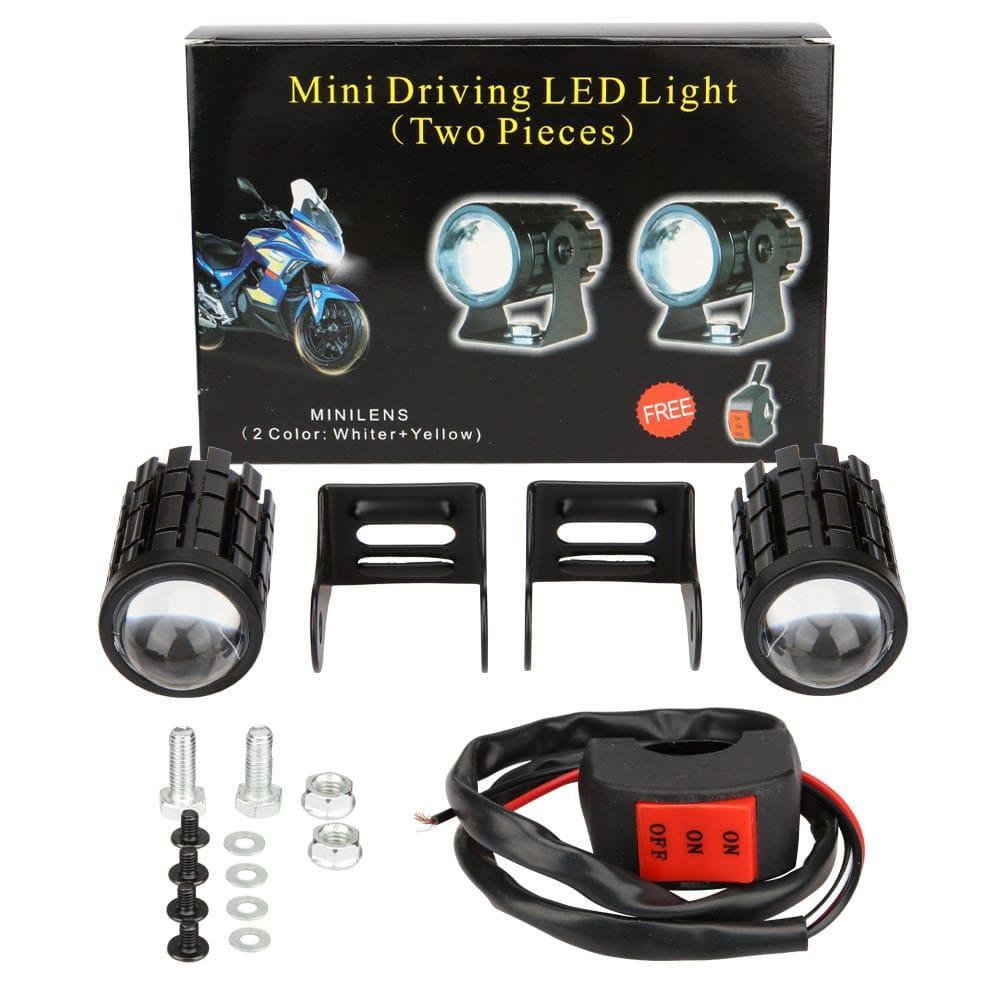 2 Pcs With Button Fog Light Yellow & White